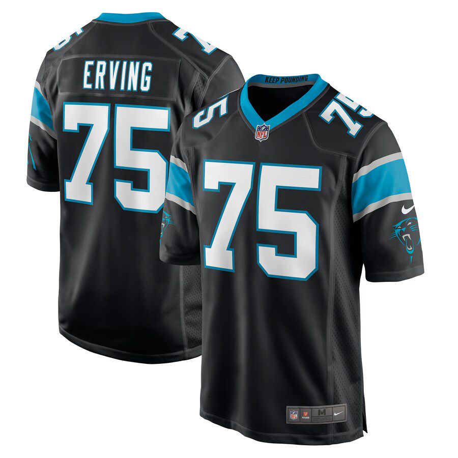 Men Carolina Panthers #75 Cameron Erving Nike Black Game NFL Jersey->carolina panthers->NFL Jersey